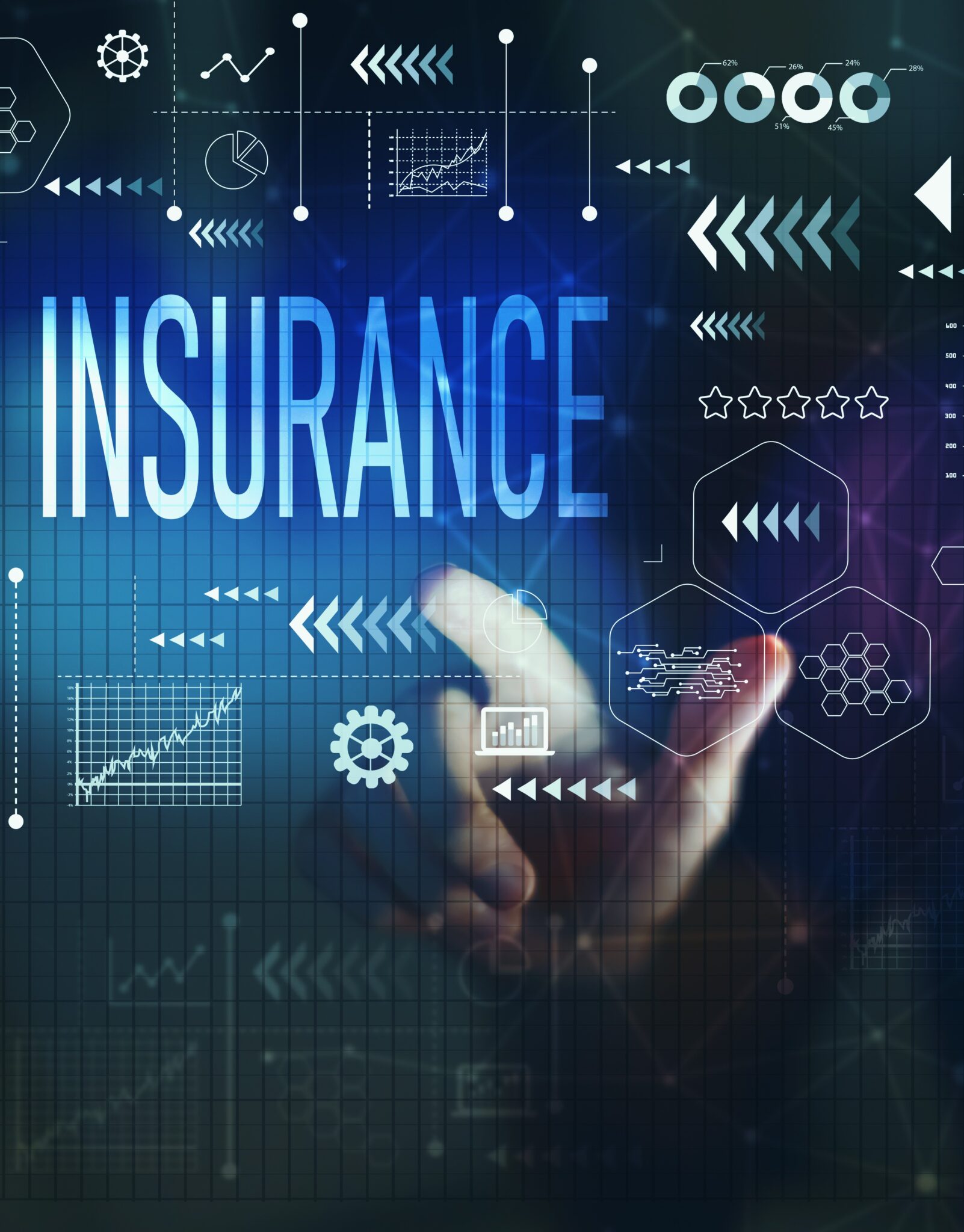 Insurance professional with young man